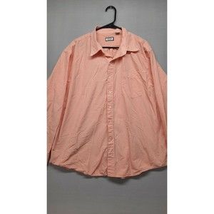 Izod Men's Short Sleeve Peach Plaid Shirt Size XXL